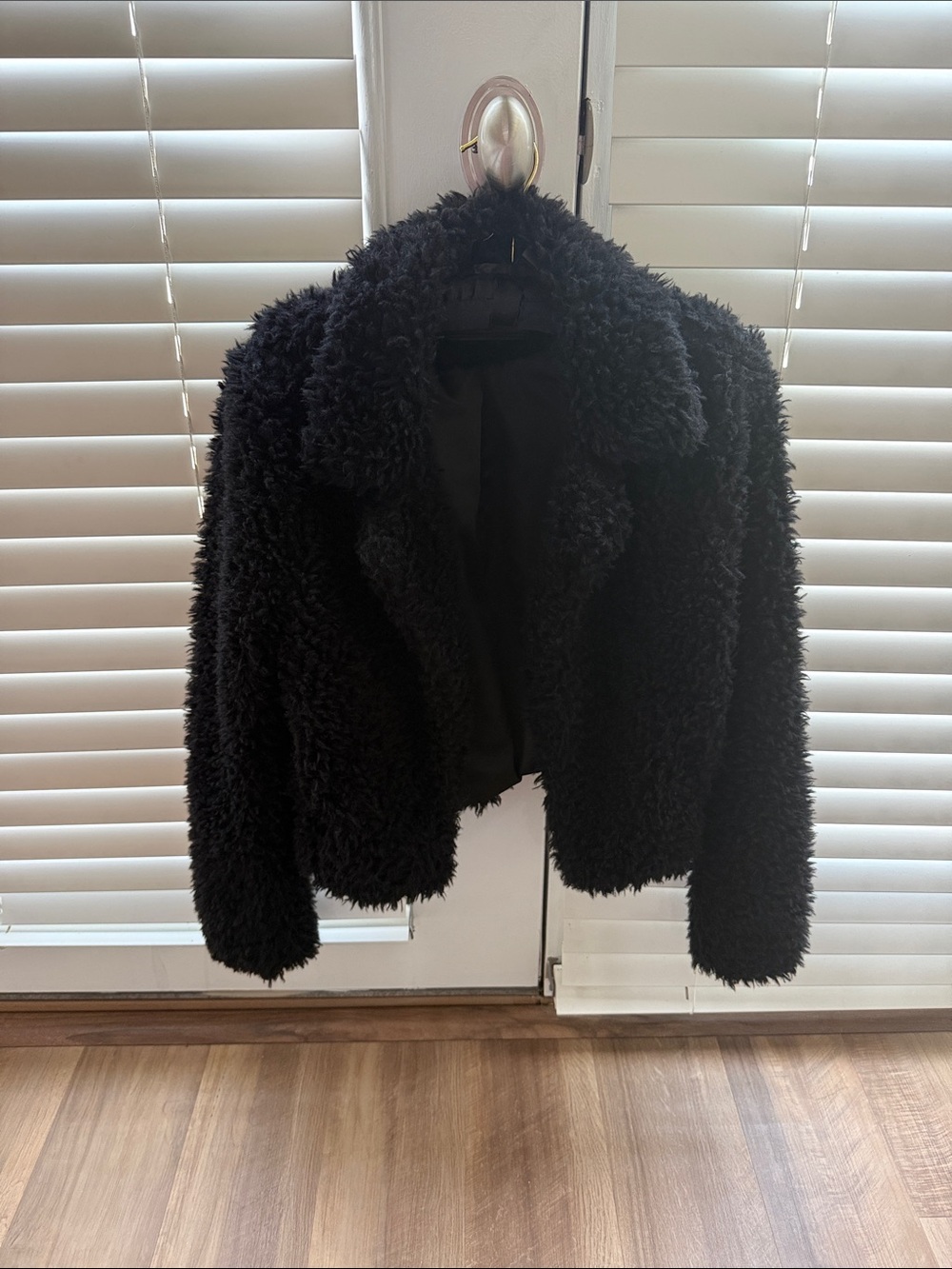 Blank NYC Black Faux Shearling Jacket